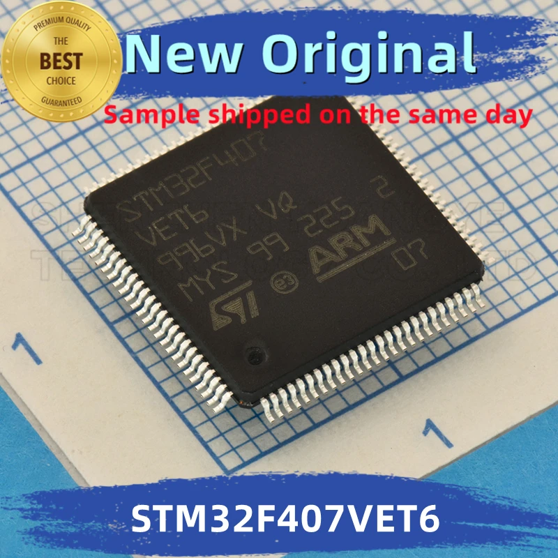 

2 шт./партия, интегральные микросхемы STM32F407VET6 STM32F407V, 100% новые и оригинальные BOM, ST MCU