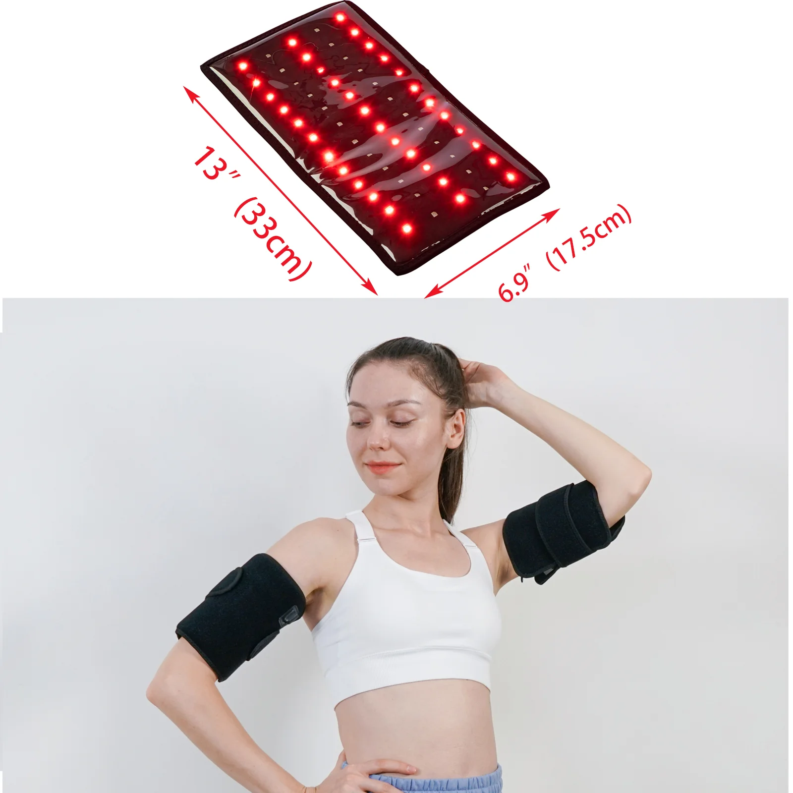 660NM&850NM  Red Light Therapy Belt For Pain Relief Flexible Wearable Wrap Leg&Arms Calf Pad Body Massage