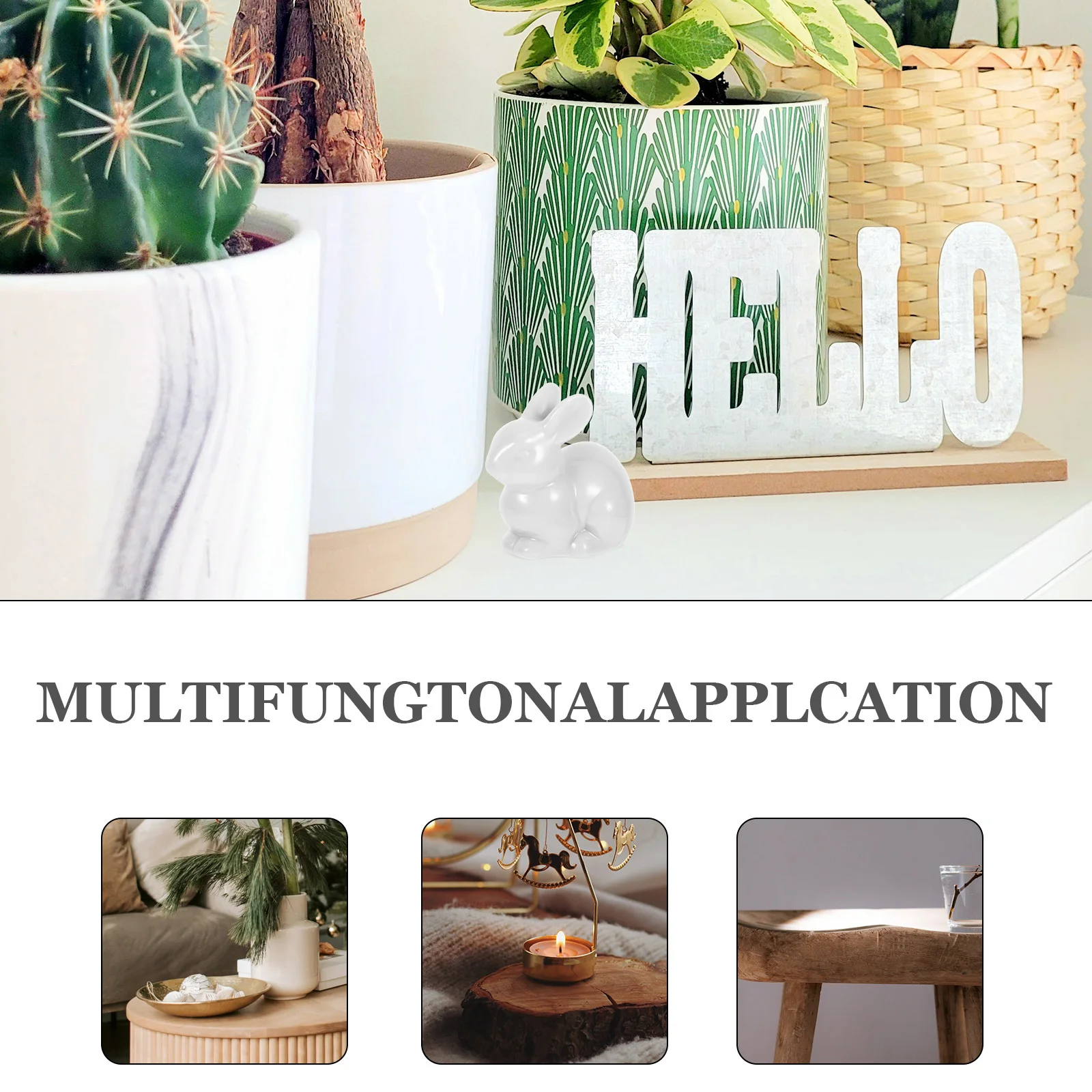 2Pcs Cute Rabbit Design Toilet Bolt Covers Ceramic Screw Caps for Bathroom Toilet Bowl Decorative Home Accessories