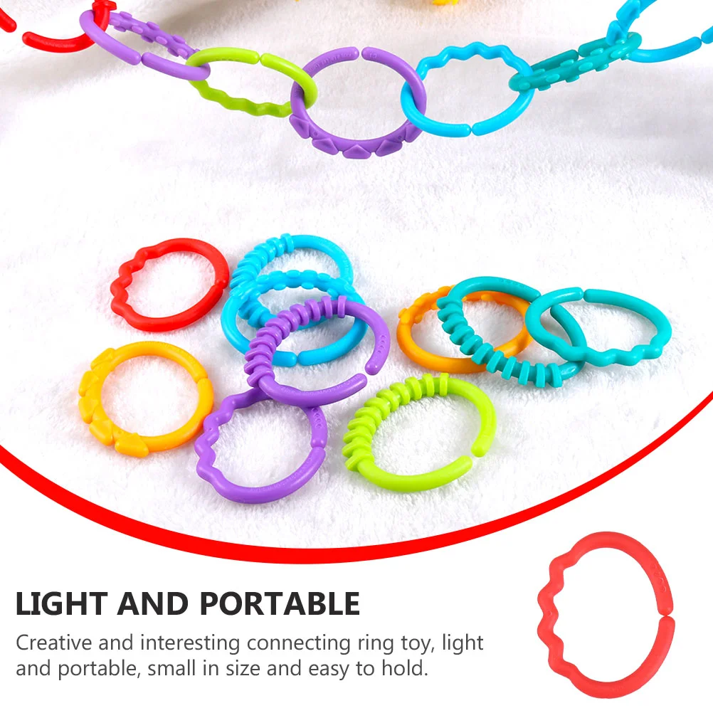 48 Pcs Baby Link Rings Grabbing Toy Infant Connecting Toddler Toys for Toddlers