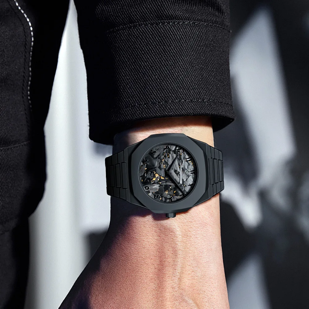 New Arrival PINTIME Watch For Men Silicone Adjustable Strap Simple Stylish Men's Splicing Arabic Numeral Scale Waterproof