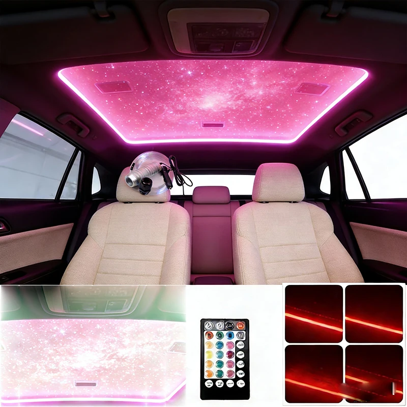 Smart 12vd 6w Fiber Light engine RF control Cable Starry car Optic Lighting Effect Ceiling room Lights lamp LED Bluetooth signal