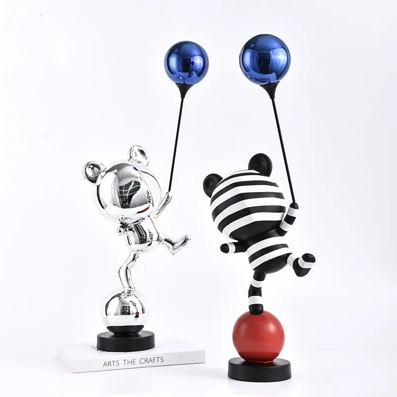 

Nordic Cartoon Animal Statue Home Decor Indoor Landing Christmas Decoration Large Resin Statue Sculpture New Year Decor Gift