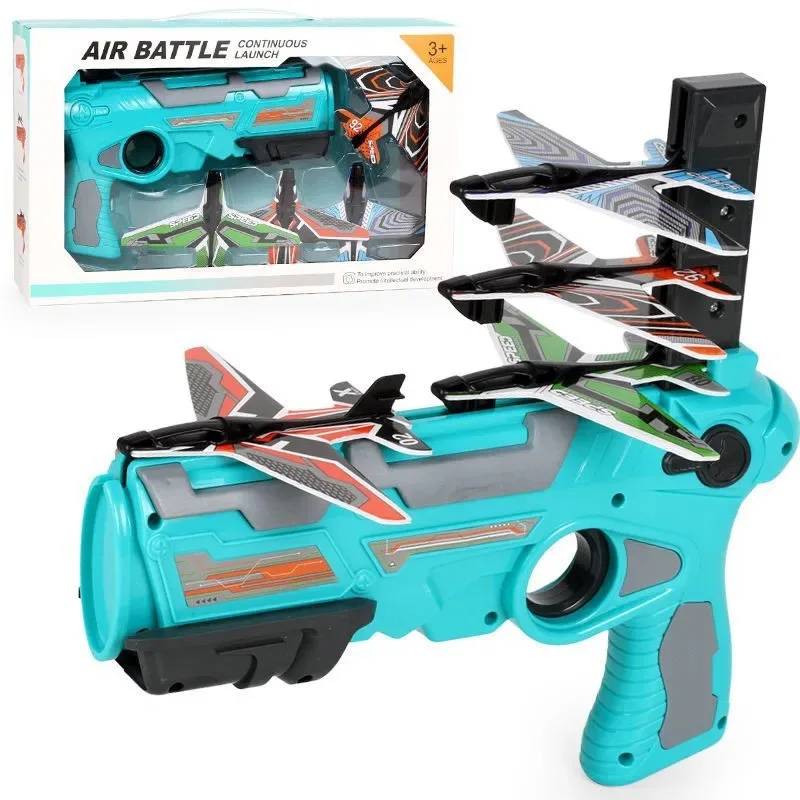 Foam Plane Launcher, Kids Catapult Glider, Soft Flying Toy for Outdoor Parent-Child Play, Gift for Boys