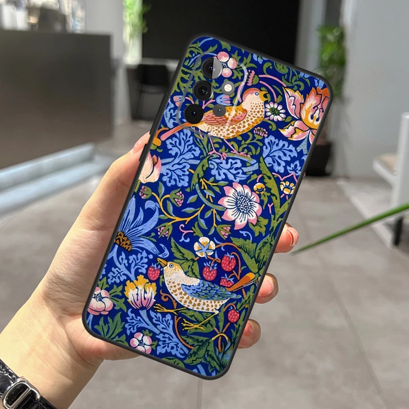 William Morris Case For Samsung Galaxy A54 A34 A14 A12 A22 A32 A52 A51 A71 A11 A31 A52S A13 A33 A53 Cover