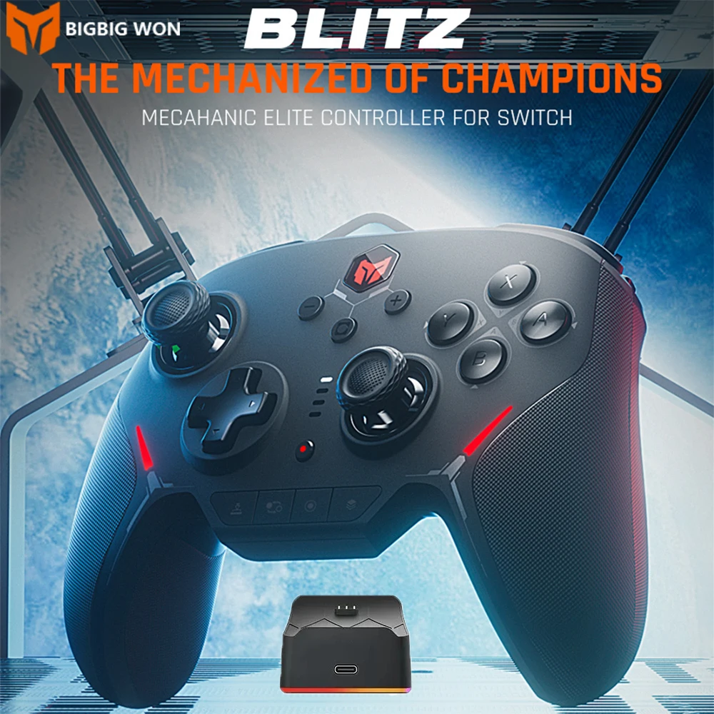 

BIGBIG WON Blitz combo Wireless Elite Gaming Controller Wired Mecahanic Bluetooth Gamepad For Nintendo Switch/PC/Android/IOS NFC