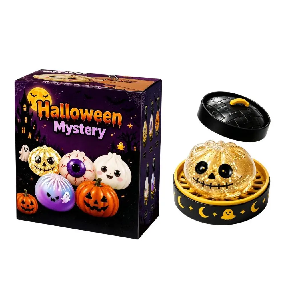 Halloween-Teigtaschen-Quetschspielzeug, Glänzendes Glitzer-Soft-Fidget-Spielzeug, Kürbis-Augapfel-Geister-Stil, Stressabbau-Party-Überraschungsgeschenk – Detail 1