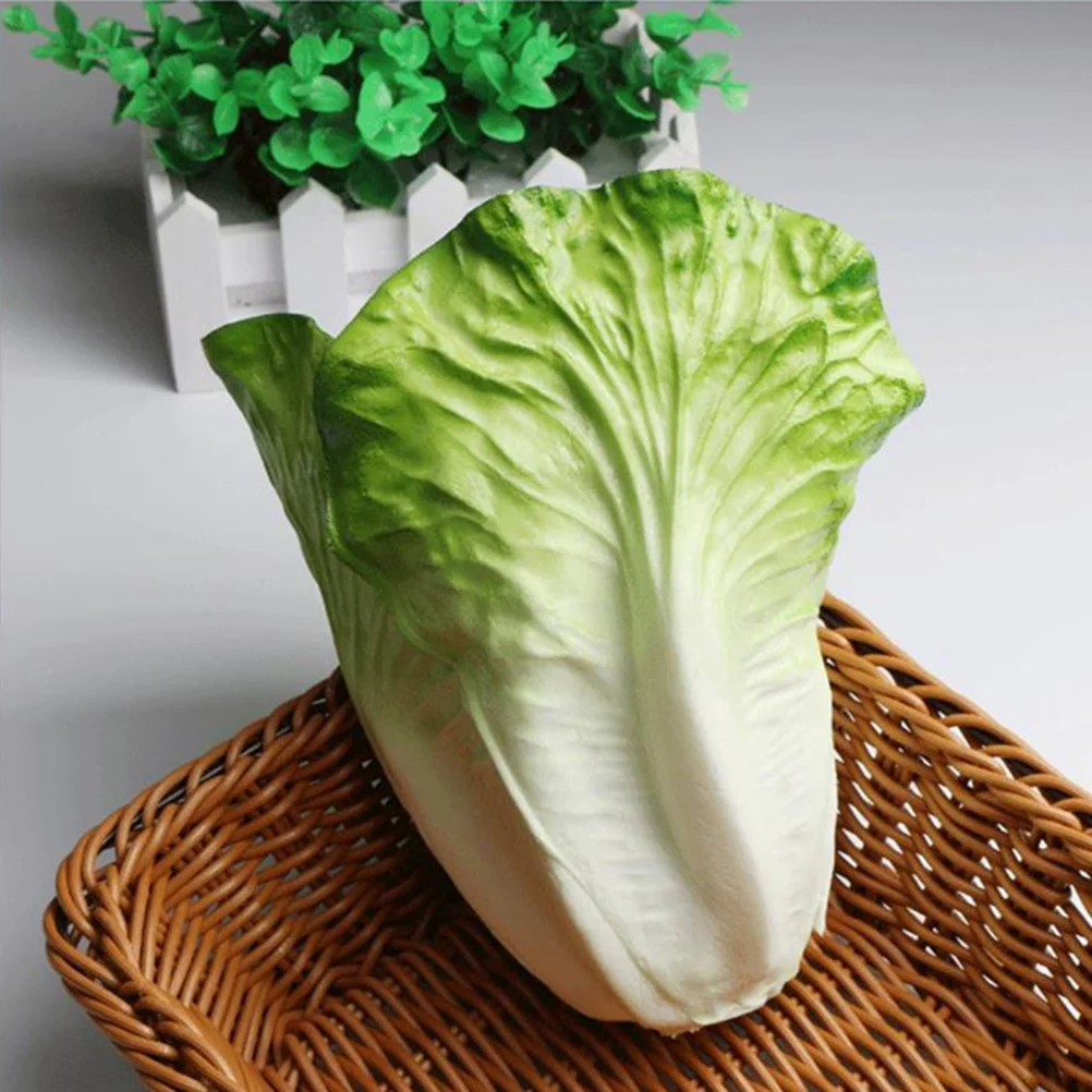 

Greenery Simulated Vegetables Showcase Display Props Realistic Lettuce Model Models