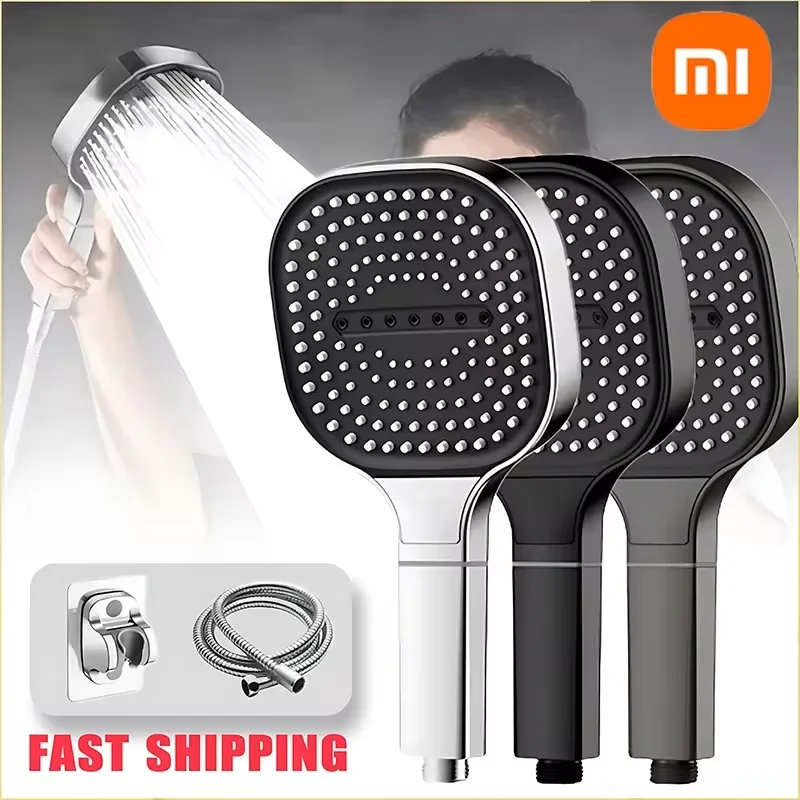 Xiaomi 13cm Large Panel High Pressure Shower Head 3 Modes Adjustable Massage Shower Head Filter Element Bathroom Accessories New