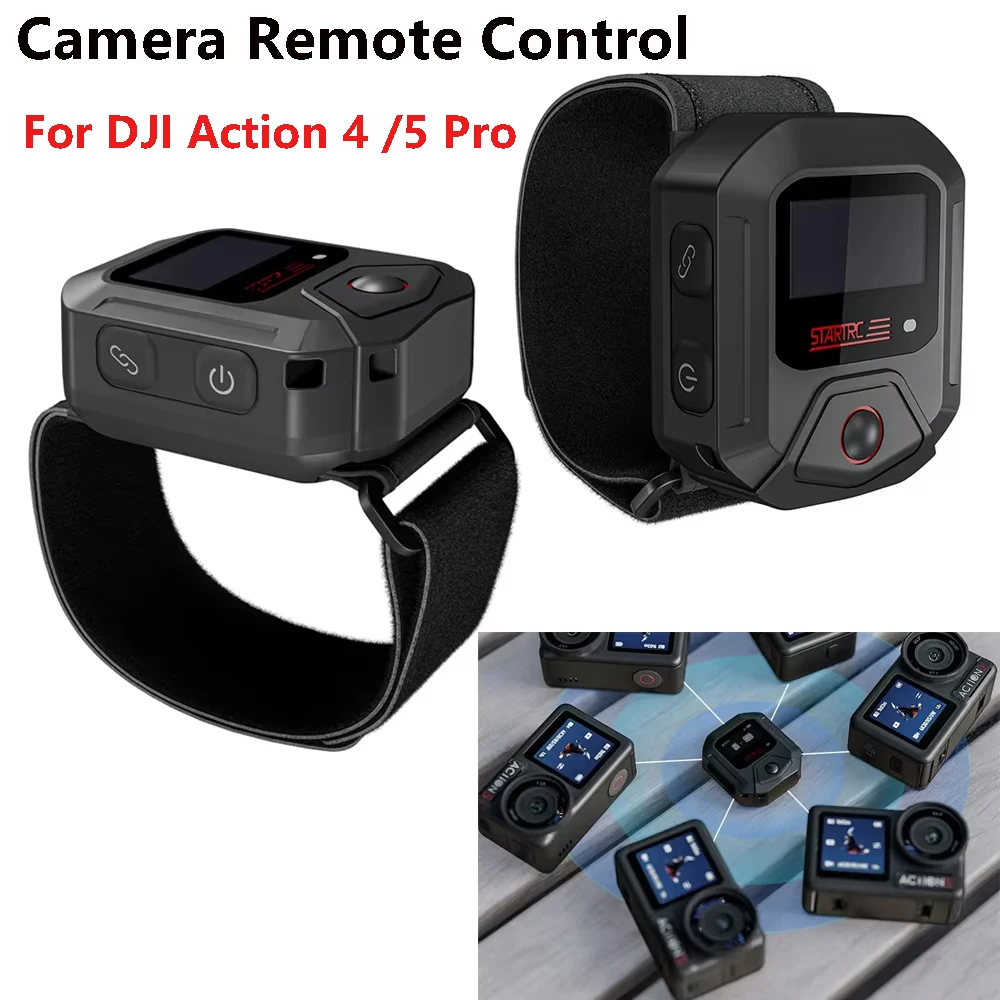 

New Wireless Bluetooth-compatible Remote Control for DJI Action 5 Pro 4 Action Camera 25M Remote Controller With Wrist Strap