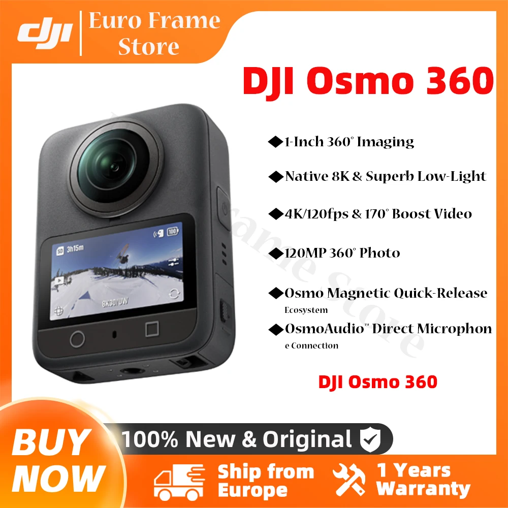 DJI Osmo 360 Standard Bundle 360 Camera with 1 Inch 360° Imaging 360° Video in 8K Native 360° Photo in 120MP DJI Osmo 360