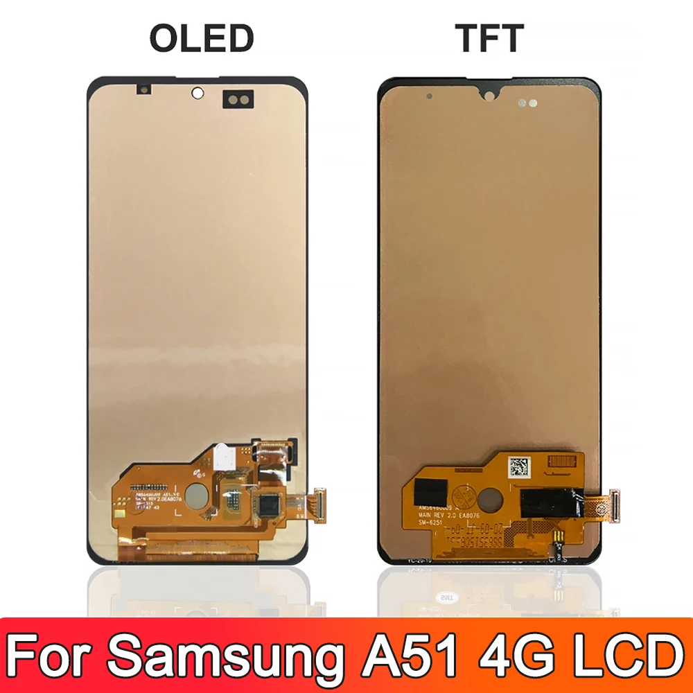 OLED For Samsung Galaxy A51 4G A515 LCD Display Touch Screen With Frame Digitizer Assembly For Samsung A51 LCD