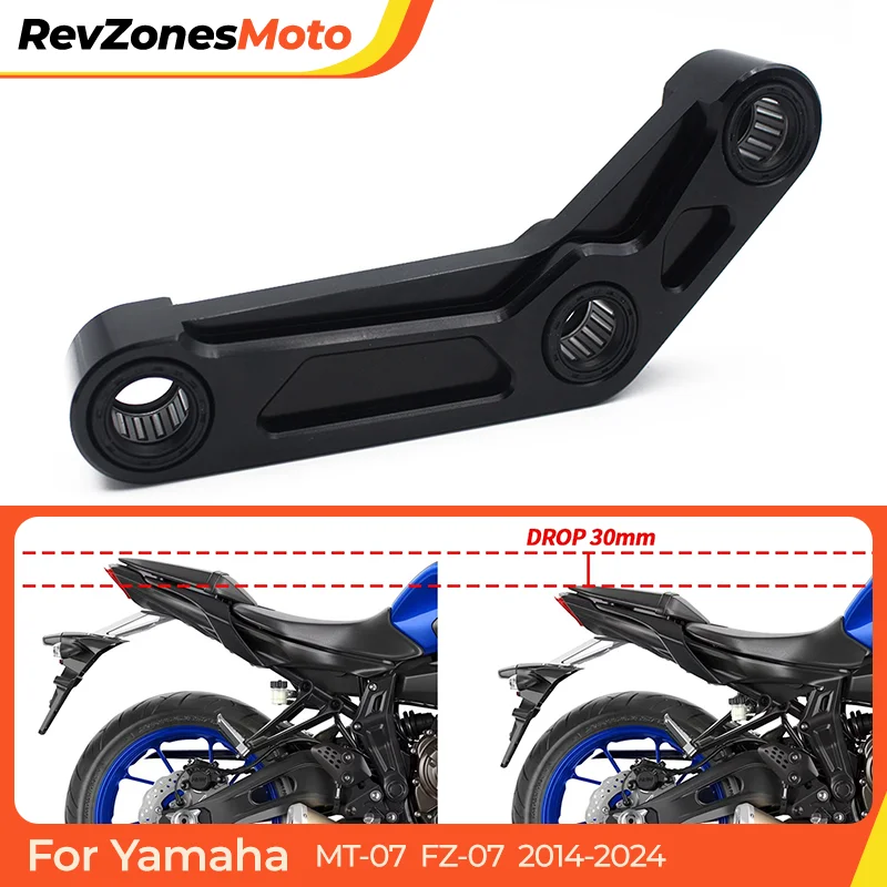 

For Yamaha MT-07 FZ-07 MT07 XSR-700 YZF-R7 2014-2024 Motorcycle Lowering Link Kit CNC Aluminum Suspension Linkage Lowering Links
