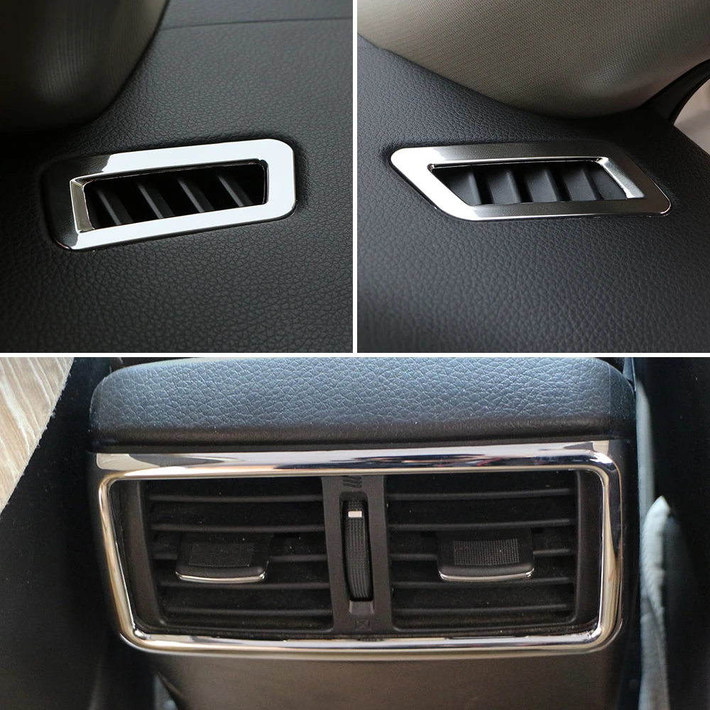 ABS Car Front Rear Air Conditioning AC Outlet Vent Sticker Cover Trim for Nissan X-Trail Xtrail T32 2014 - 2021 Accessories