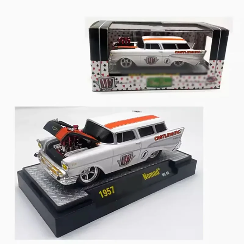 

Diecast M2 1:64 Scale 1957 Chevrolet's Nomad Classic Alloy Car Model Classics Adult Souvenir Gift Static Display