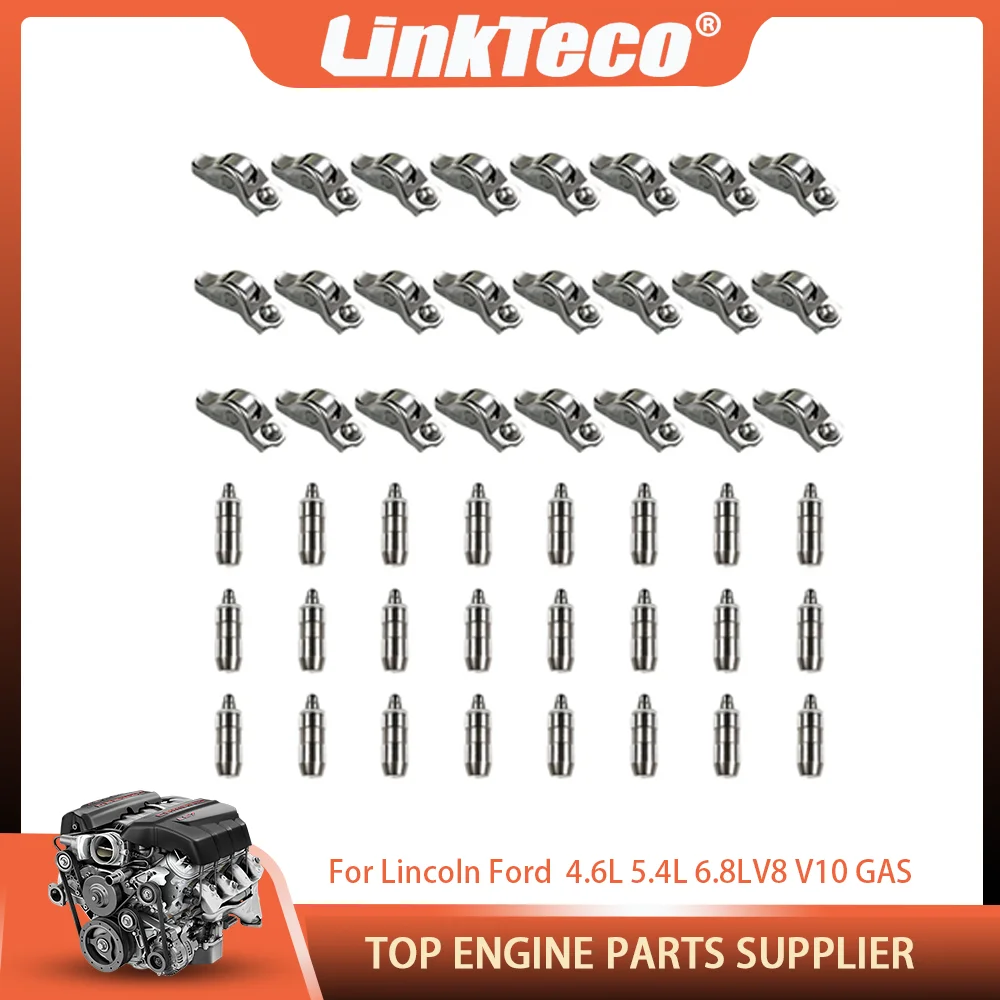 Pieza de motor, elevadores de válvula y balancín, juego compatible con 4,6, 5,4, 6,8 L T V8 V10 GAS para Ford F-150 F-250 Lincoln Navigator Mercury 05-14