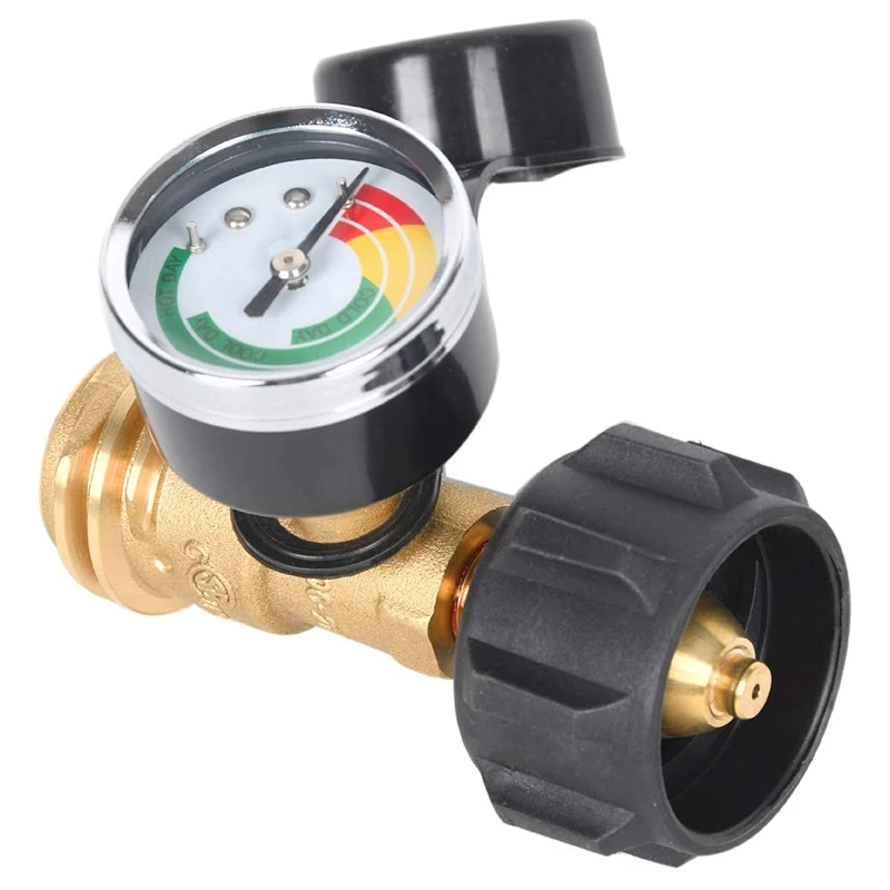 Propane Tank Gauge With POL Connection 5-100 LB Pressure Valve Propane Tank Pressure Test Instrument Tools