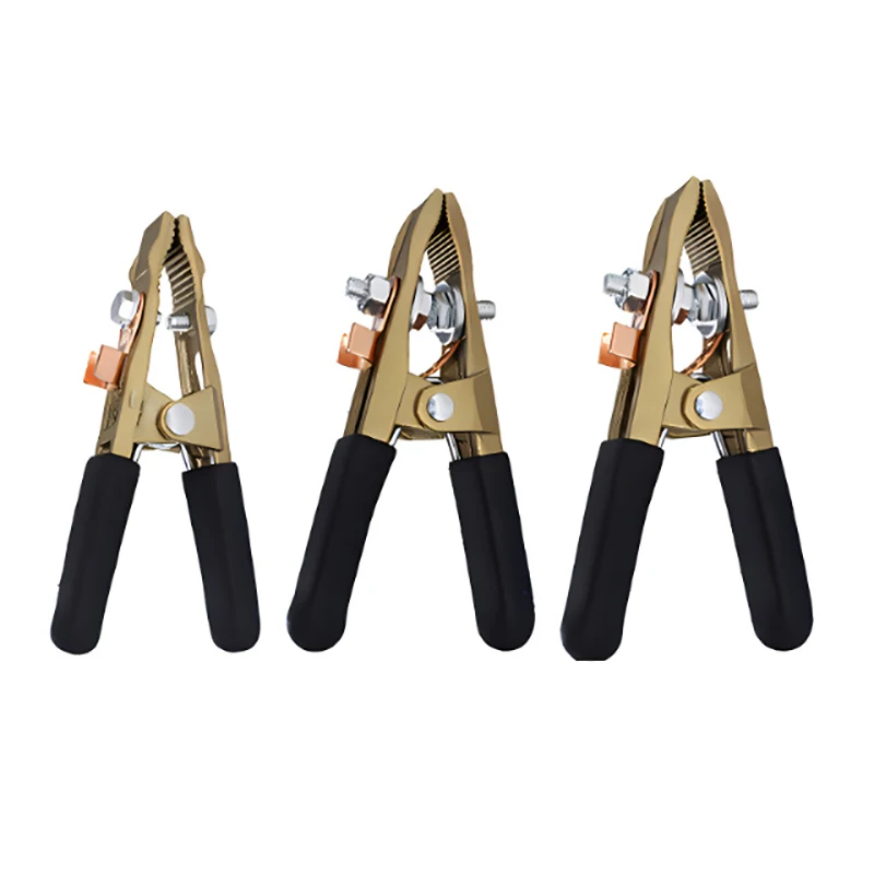 Welding Ground Clamp 300/500A Heavy Duty Brass A Type Earth Clip Insulation Sleeve Welding Pliers