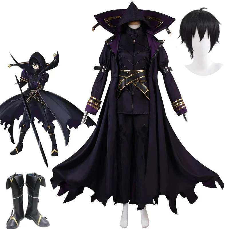 

Anime The Eminence in Shadow Cosplay Cid Kagenou Costume Leader of Shadow Garden Fancy Outfit Wig Shoes For Adult Halloween