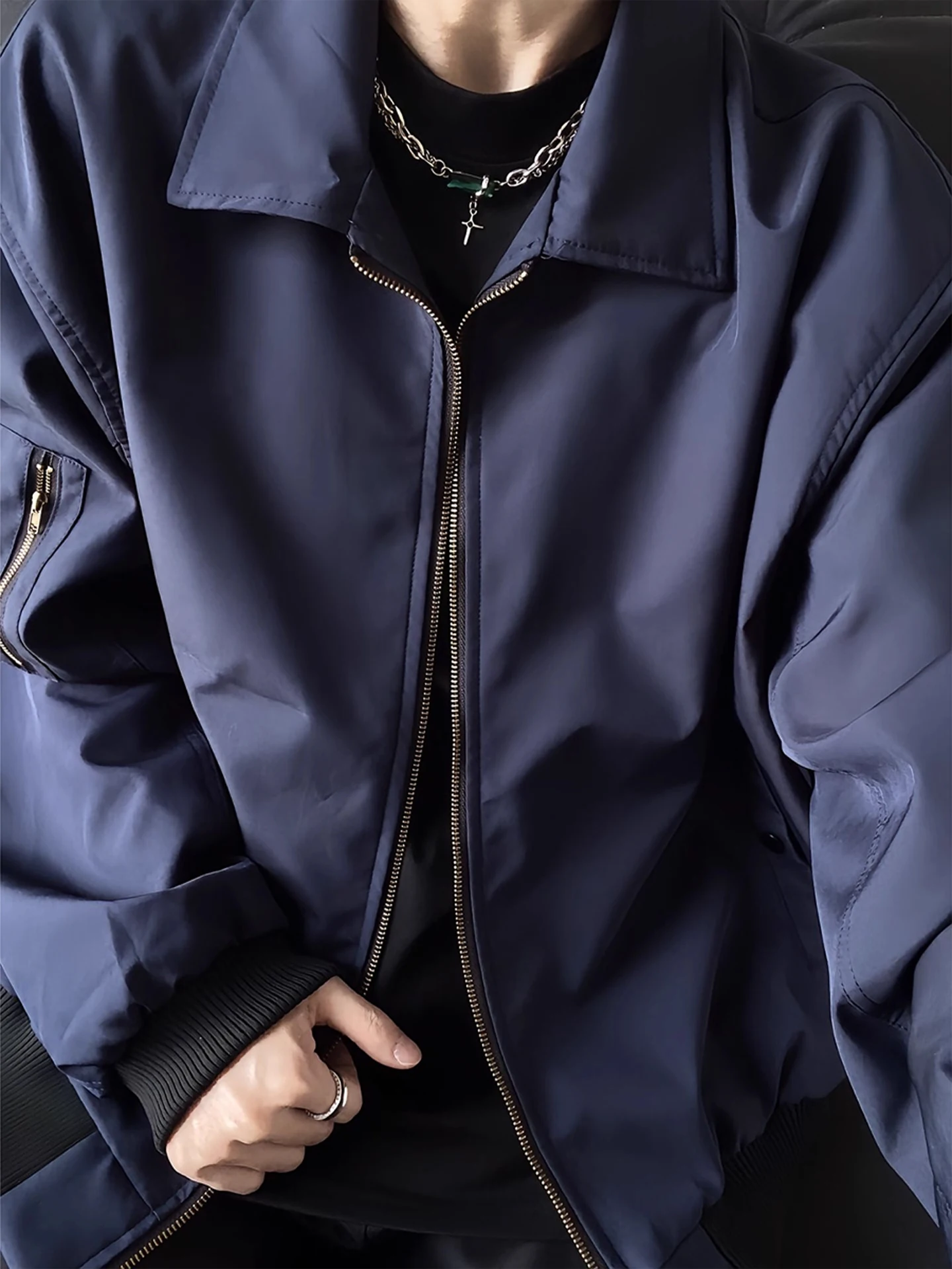 

Мужская бейсбольная куртка-пилот Cleanfit ort Bomber Jaet, американский цвет, королевский синий сезон: весна-осень, модная молодежная верхняя одежда