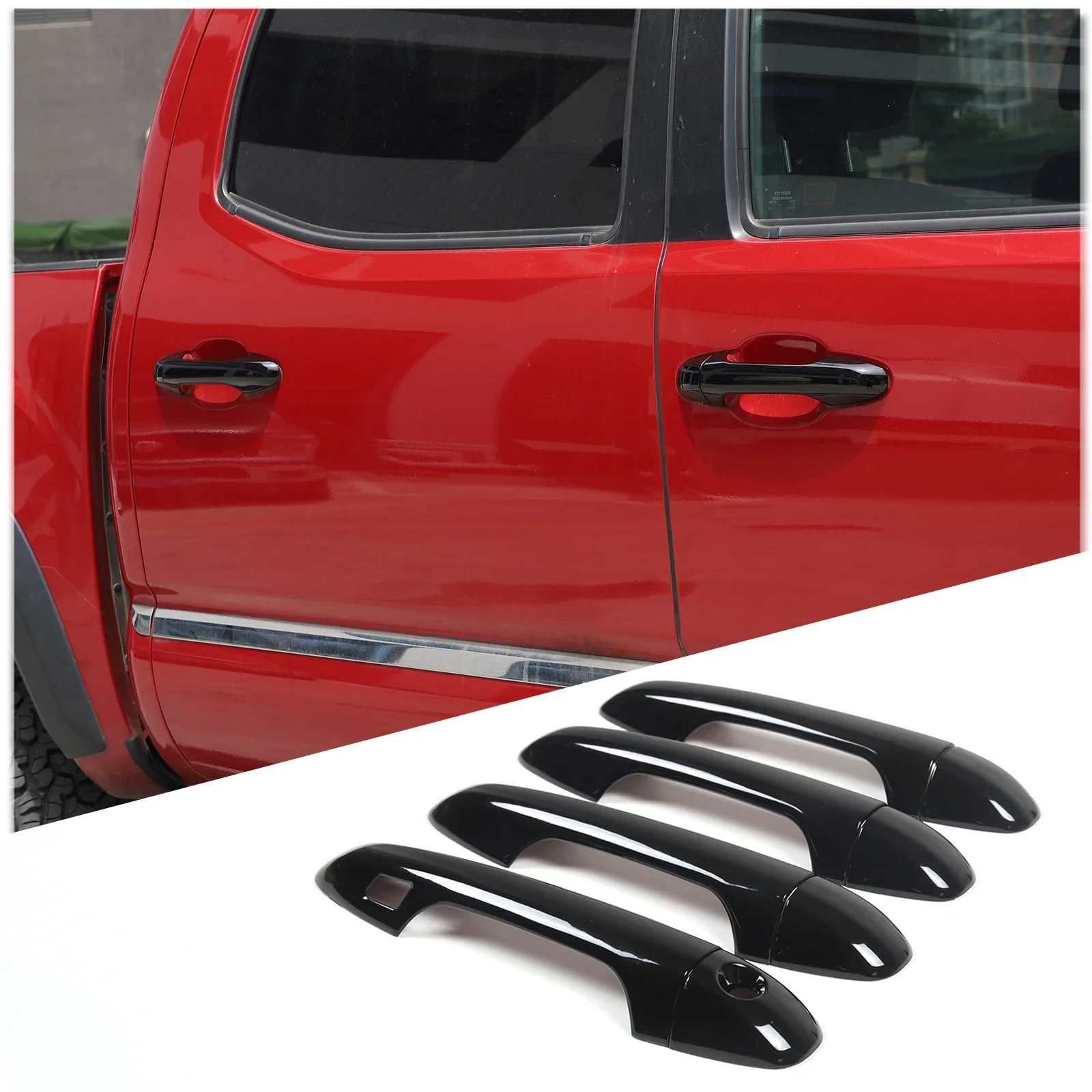 For Toyota Tacoma 2016-2022 ABS Door Handle Cover Trim Cap Decorative Sticker Exterior Molding Accessories