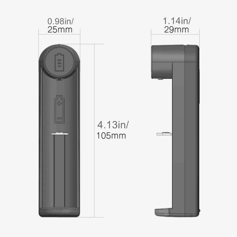 1 Pak Pengisi Daya 3.7V untuk Baterai Li-ion Berhenti Otomatis Terisi Penuh, Cocok untuk 26650/18650/21700/14500 untuk Senter Obor Rokok Elektrik