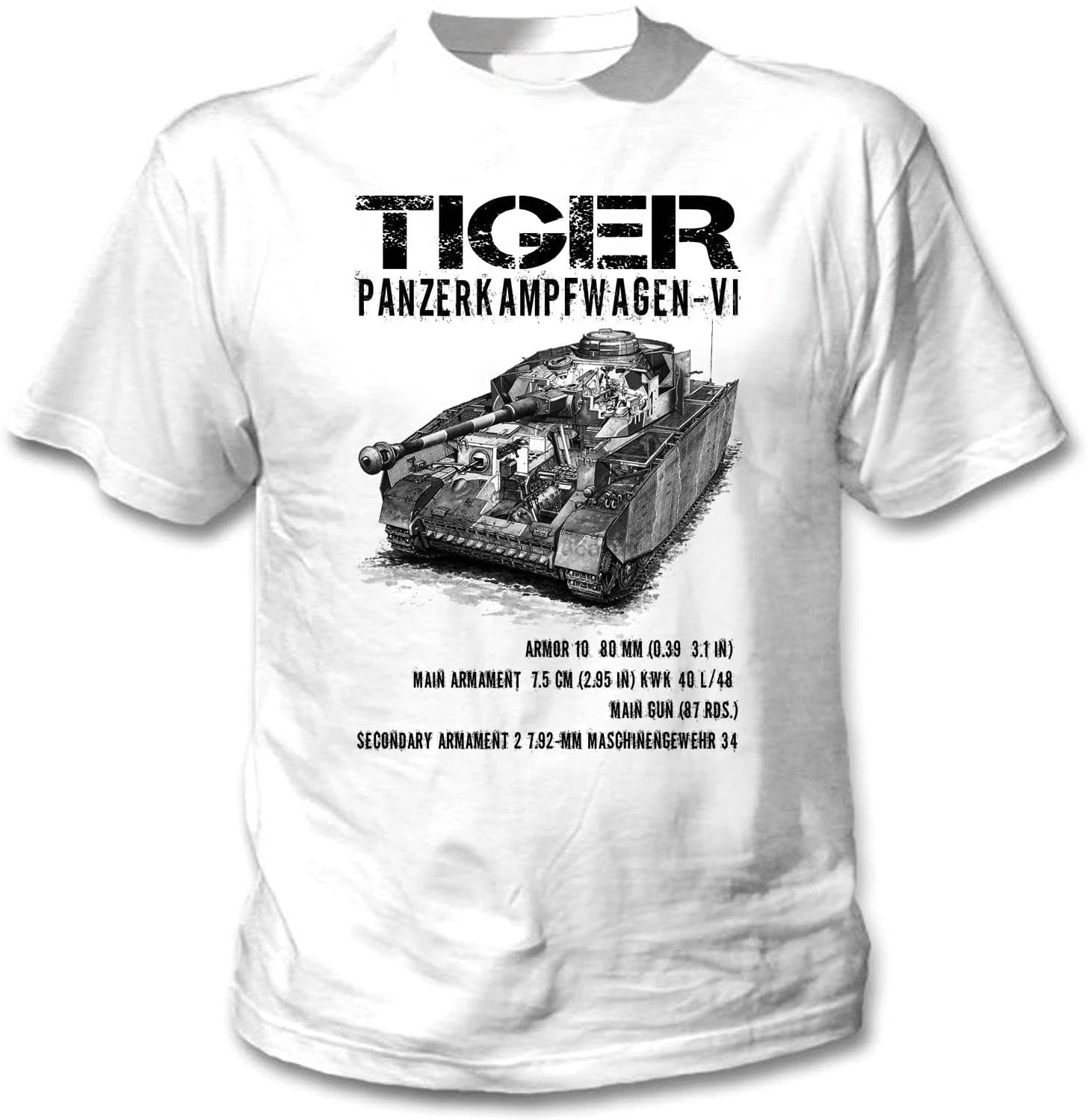 

WWII Panzer VI Tiger Heavy Tank T-Shirt 100% Cotton O-Neck Summer Short Sleeve Casual Mens T-shirt Size S-3XL