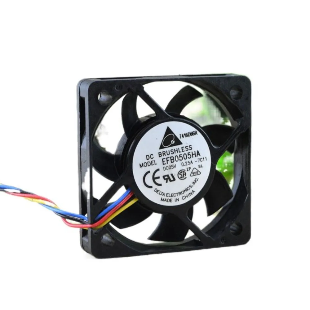 

5010 Fan For Delta EFB0505HA-BN27 50x50x10mm 5V 0.25A Dual Ball 4-Pin 3700RPM Slim CPU Fan