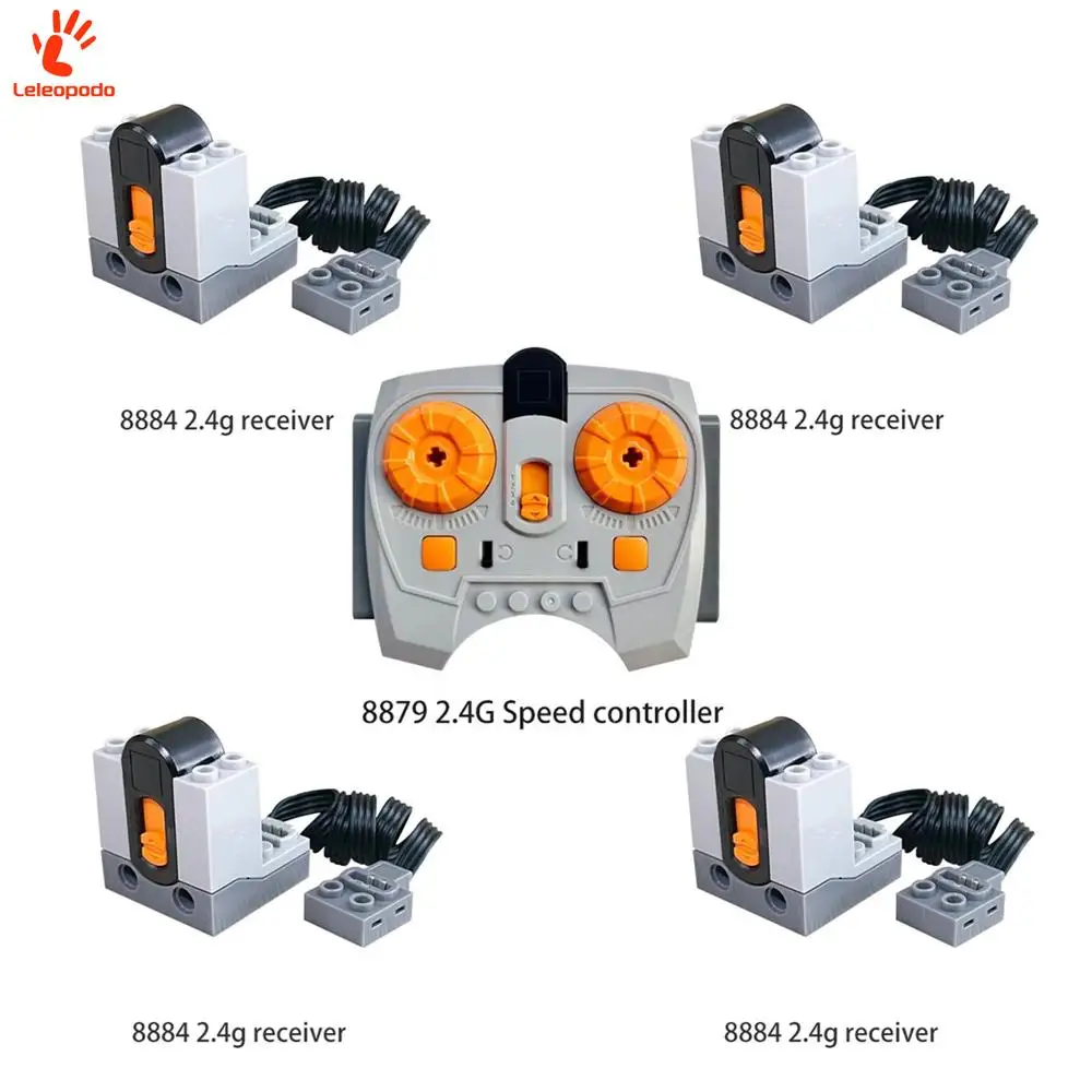 2.4G Power Up Set 8879 IR Speed Adjust Remote Control 8884 IR Receiver for MOC Power Functions Car Truck Blocks Toy Accessories