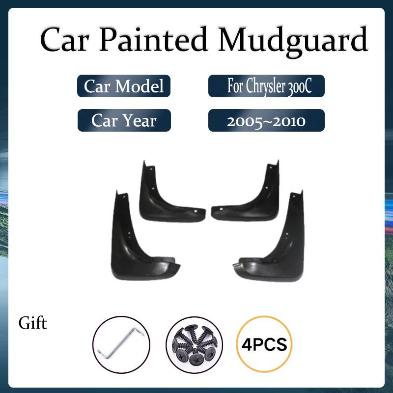 Car Mudguards Fits For Chrysler 300C 2005~2010 Antifreeze Fender Splash Guards Anti-splash Mudflas Exterior Set Auto Accessories