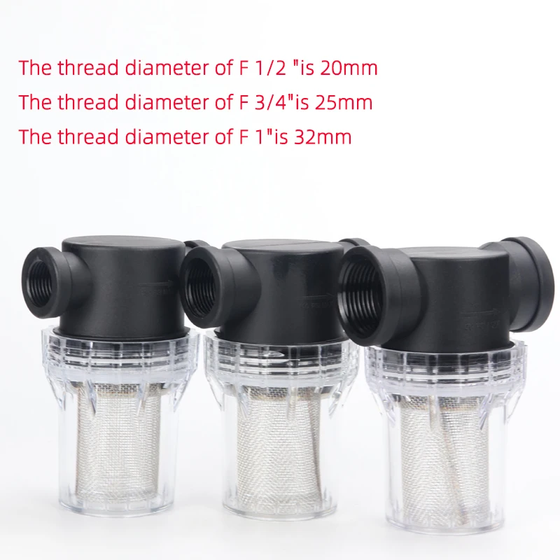 304 Stainless Steel 20 Mesh Pre-Filter Screen for Water Pump 1/2 Inch 3/4 Inch 1 Inch Diameter Mesh Water Filter Screen