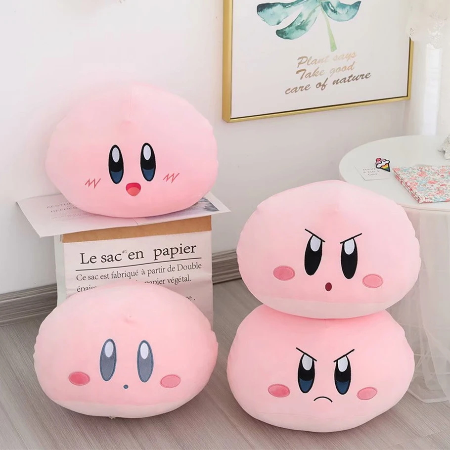 

TAKARA TOMY Kirby Plush Toy Soft Kawaii Stuffed Anime Soft Plushies Throw Pillow Lovely Doll Home Decor Xmas Gifts Child Girl