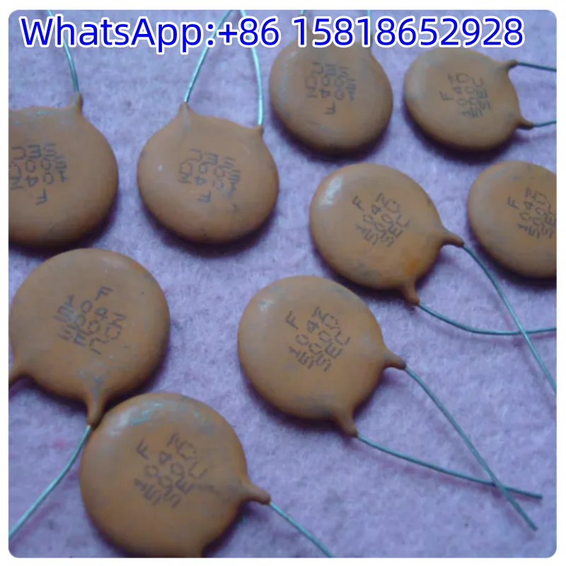 2pcs 500V 0.1UF American SEC early copper lead silver film high-frequency ceramic guitar capacitor diameter 18MM