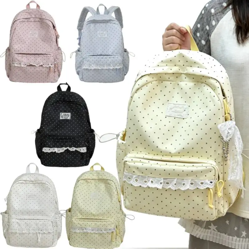 School Backpack for Teen Girls Women Laptop Backpack College Bookbags Middle School Travel Work Commuter Back Pack (Podka Dot)