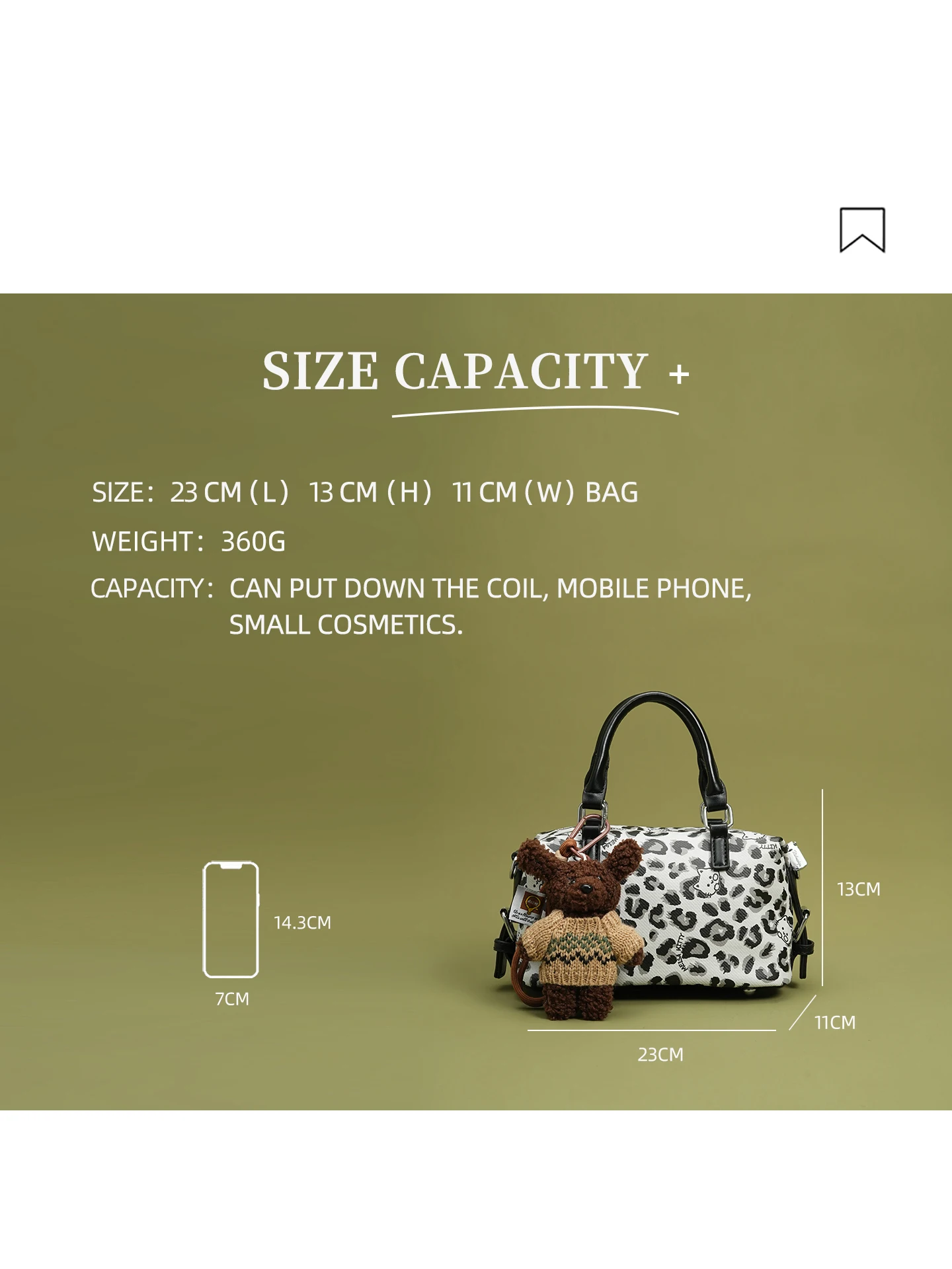 Retro Suede Crossbody Bag Leopard Print Bowling Handbag Commuter Bag for Women Autumn Winter Retro Sle Handbag crossbody bag