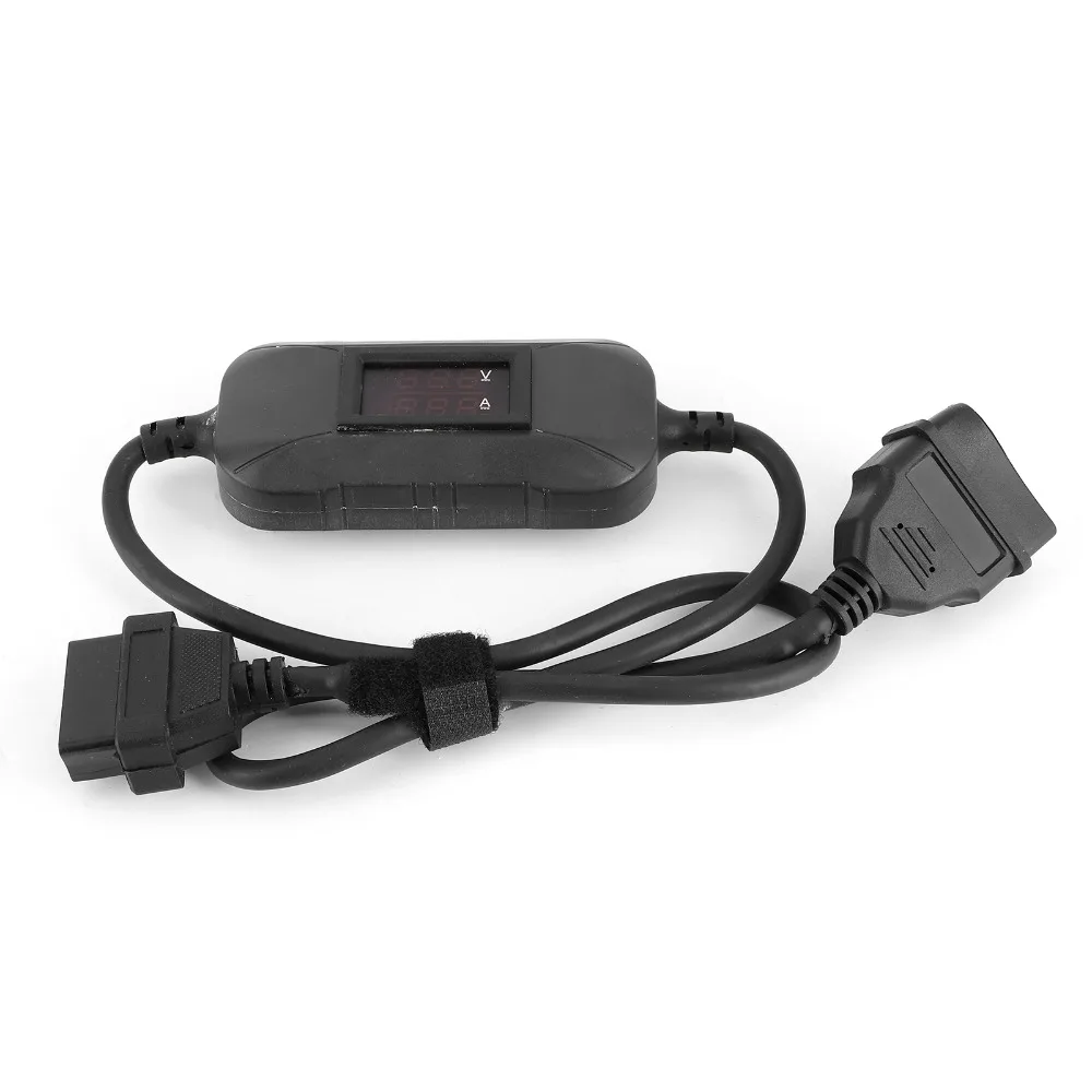 24V to 12V Truck Adapter Cable PVC Heat Resistant ABS Truck Diagnostic Converter Black Heavy Duty OBD2 Scanner Adapter Cable