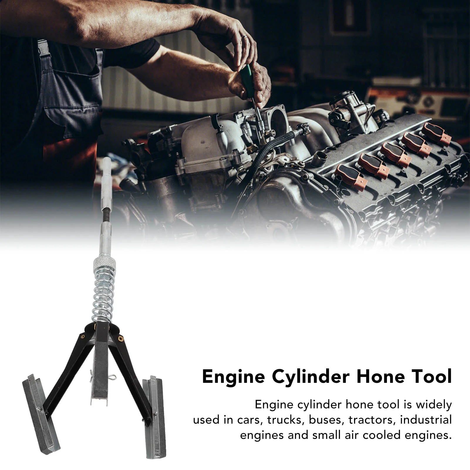 

Brake Cylinder Burnisher Hone Engine Cylinder Hone Deglazer Brake Repair Tool Knurled Wheel Wearproof Flexible Shaft for Auto