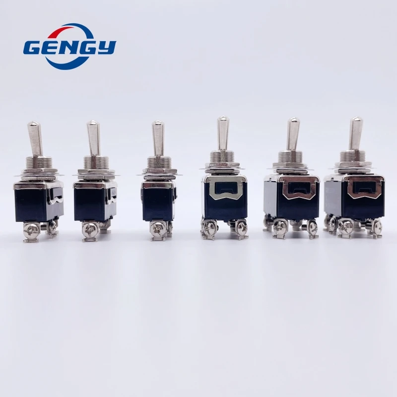 1/5 Pcs E-TEN 1021 1121 1122 1221 1321 1322 High Quality 15A 250V SPST 2 4 6 Terminal ON OFF Toggle Switch Self-locking Switch