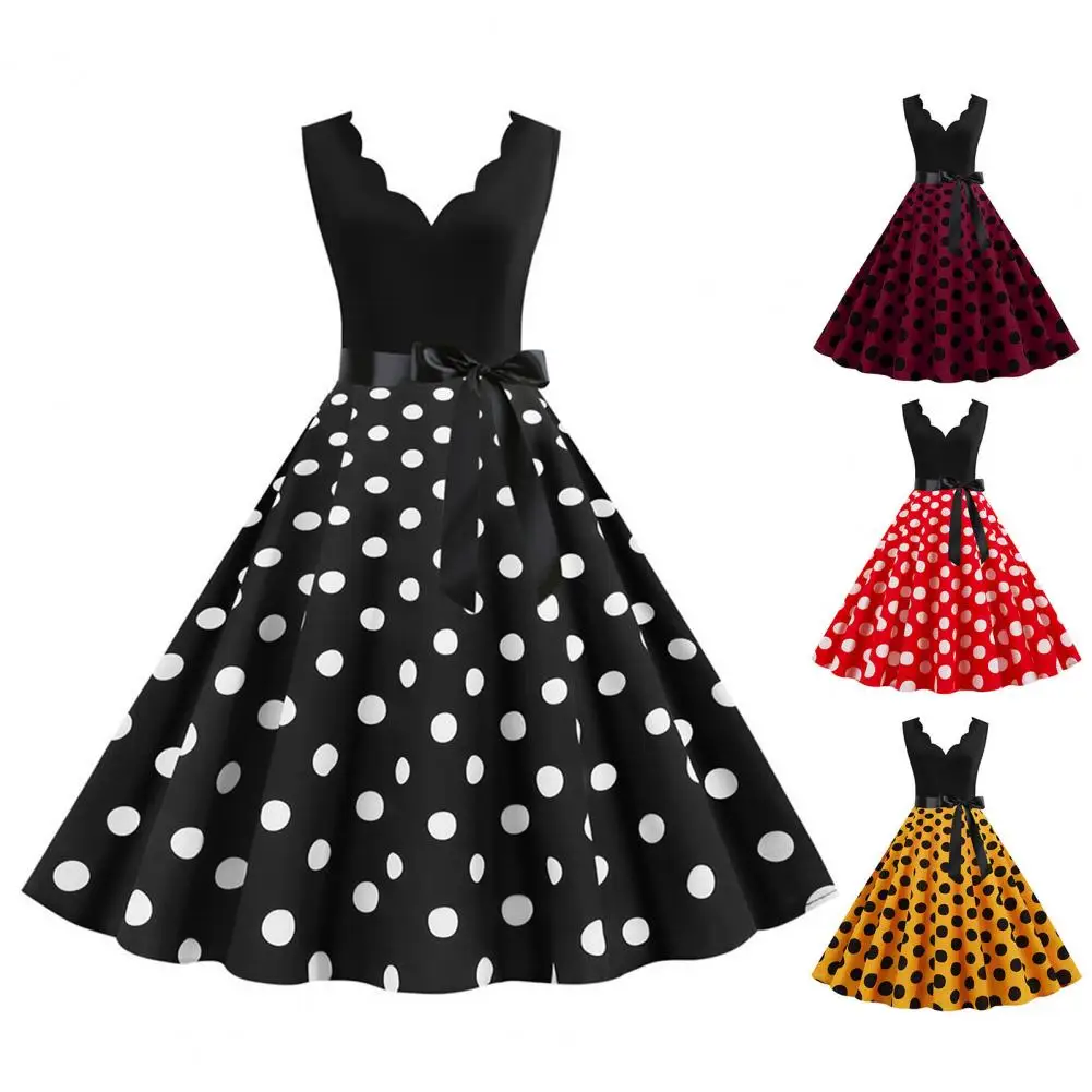 

Retro Midi Dress Vintage Backless Dress Elegant Vintage Floral Lace-up Midi Dress with Bow Detail Backless Design for Prom Party