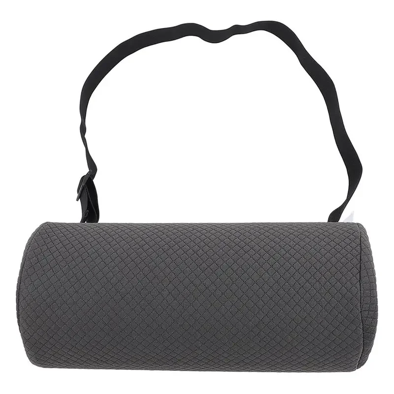 Memory Foam Lumbar Roll Support Pillow Low Back Design For Office, Car, Home- Layer Fabric Cushion Back Support