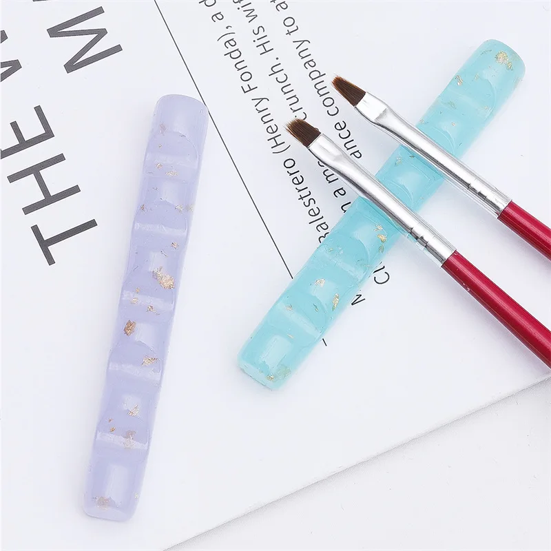 전문 네일 아트 키트 9종 세트 - 아크릴 펜 홀더, 레진 팔레트 및 DIY 네일 디자인용 라이너 브러쉬 6종 포함 ‌