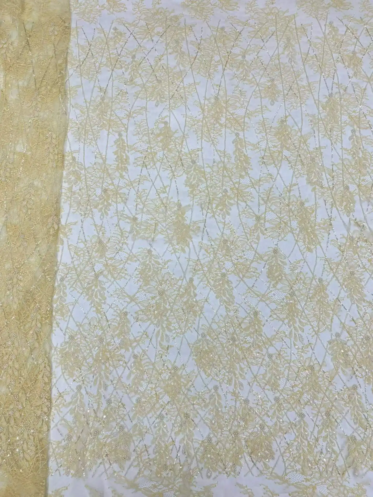 

Wholesale Luxury Nigerian Tulle Lace Fabric With Sequins 2026 Embroidery African Beaded French Lace Fabrics for Party Dress