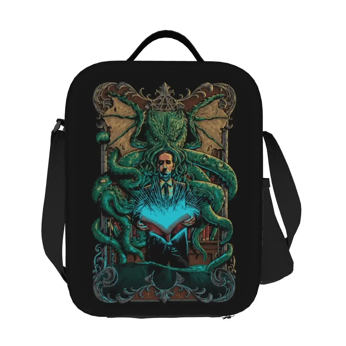 Custom Call Of Cthulhu Lunch Bag Women Cooler Warm Insulated Lunch Box for Kids School Children