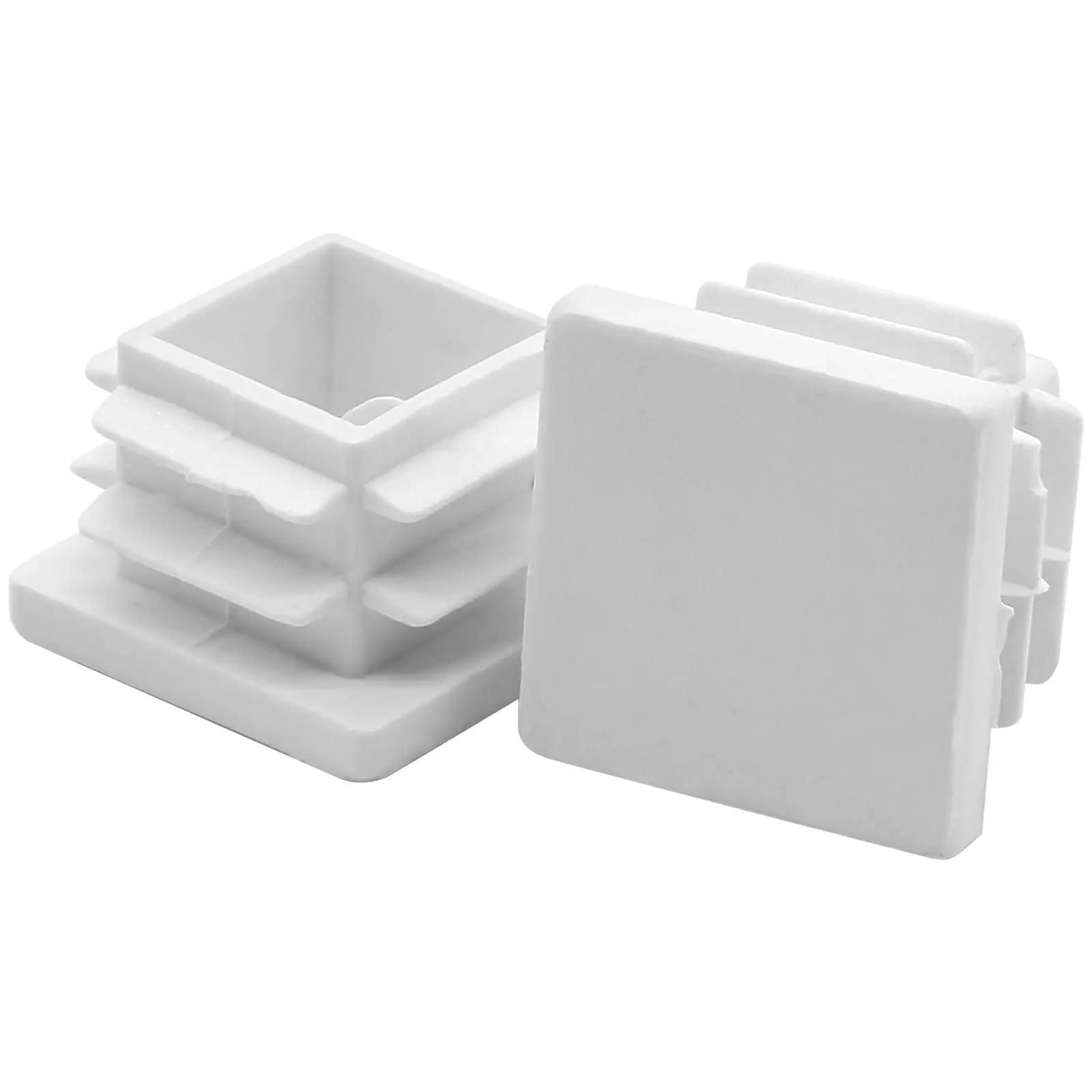 Square Plastic Plug 13mm-200mm White Square Plastic End Cap Furniture Finishing Plug Inserts Plugs Dust Cover for Pipe Post