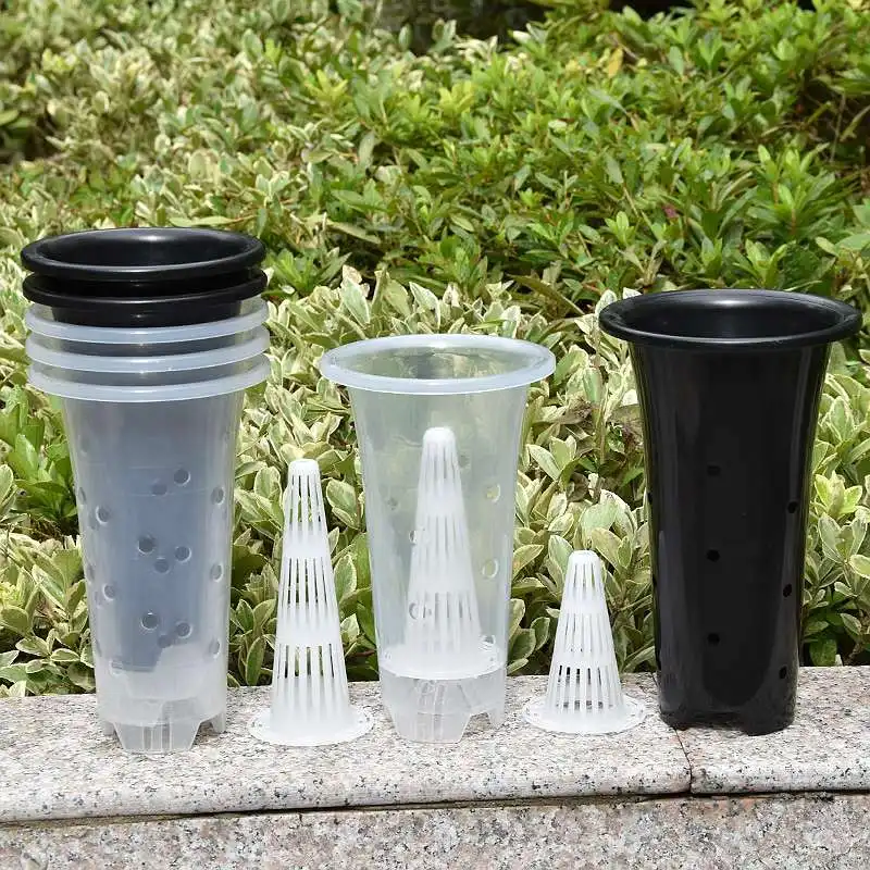 

5 шт. утолщенный горшок для орхидеи, цветочный горшок, дышащий контроль корня, кашпо для растений, цветочный горшок, герметичный конический сетчатый коврик для почвы