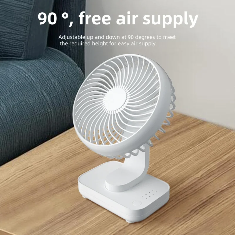 Mini ventilatore portatile ventilatore da tavolo automatico 4 velocità Wind Mute raffreddatori d'aria regolabili ricaricabili per ufficio Home Desktop Office