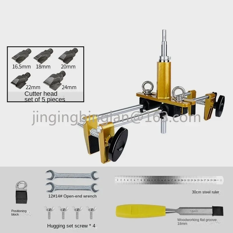 Woodworking Door Lockhole Slotting Machine Doorlock Mortising Template Jig Locksmith Door Opener Mortiser 16/18/20/22/24MM