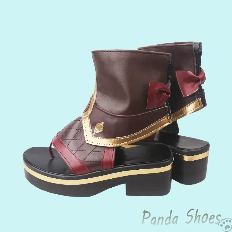 Genshinimpact Kuki Shinobu Cosplay Schoenen Anime Game Cos Klompen Laarzen Kuki Shinobu Cosplay Kostuum Prop Schoenen voor Halloween Party