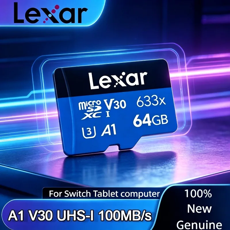 Lexar Original 100% 256GB 128GB 64GB 32GB SDXC SDHC V30 U3 V10 U1 Class 10 A1 633x Micro Memory Card SD Flash Microsd Lexar