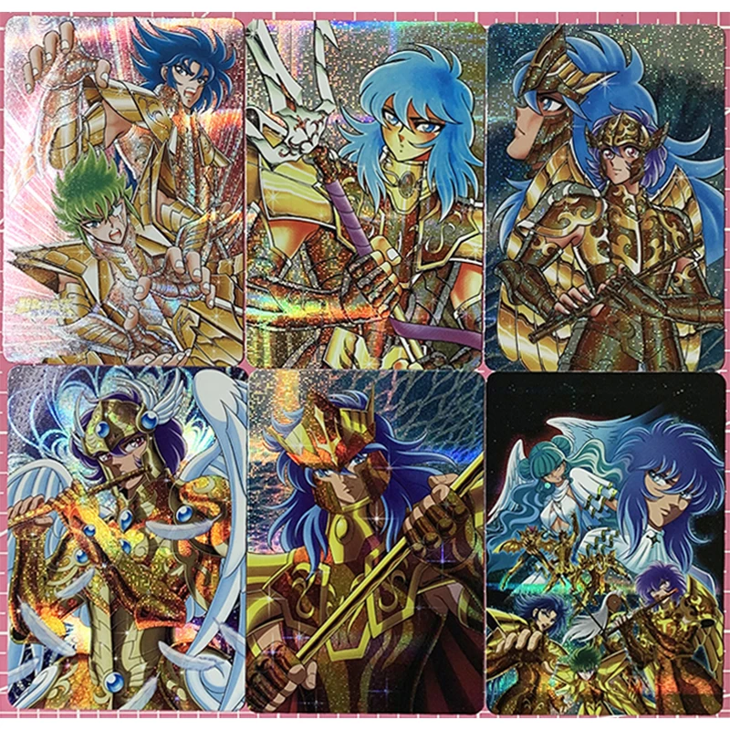 Saint Seiya collectible cards boy games toys table games birthday gifts DIY anime Kakarotto Minase Kana Ueda premium flash card